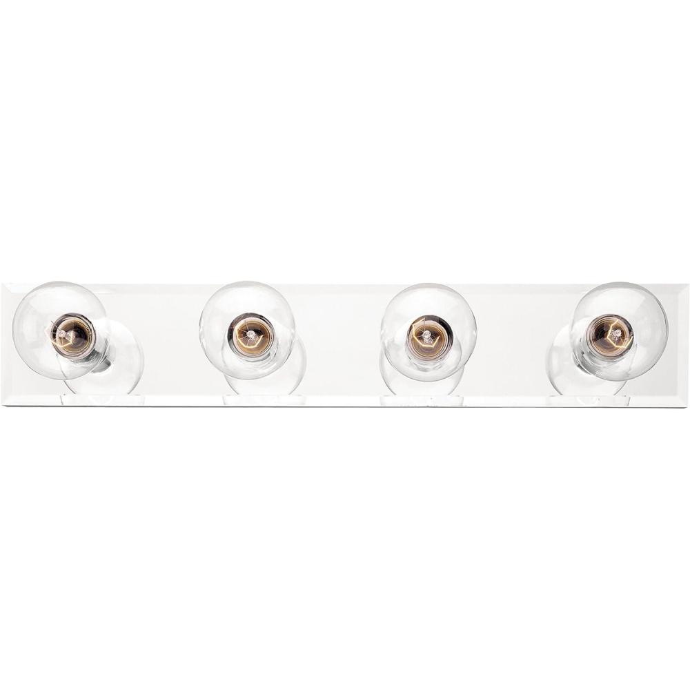 image:imageWestinghouse 6117500 Traditional ThreeLight Indoor Vanity Light Fixture Matte Black Finish No ShadesBeveled Mirror