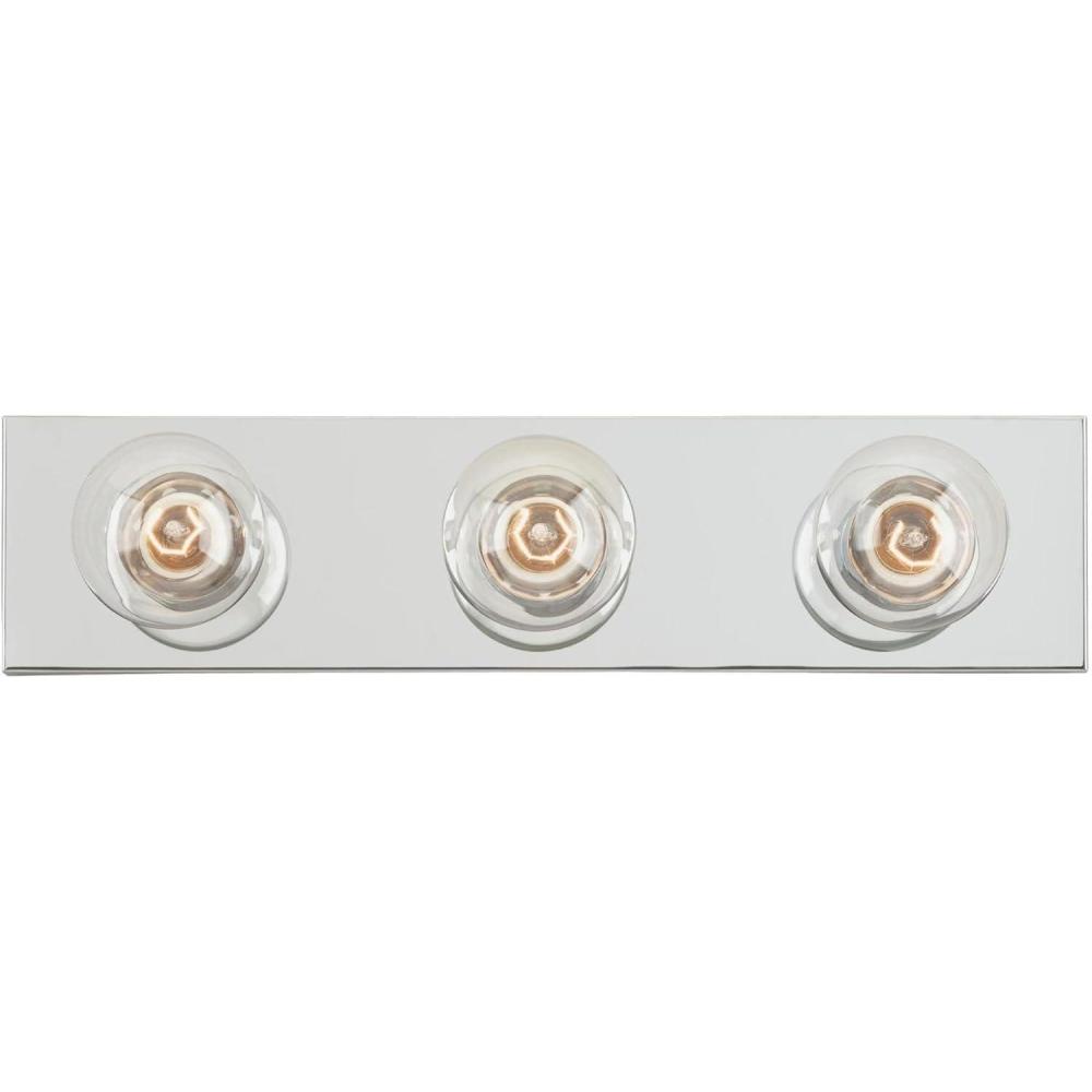 image:imageWestinghouse 6117500 Traditional ThreeLight Indoor Vanity Light Fixture Matte Black Finish No ShadesChrome