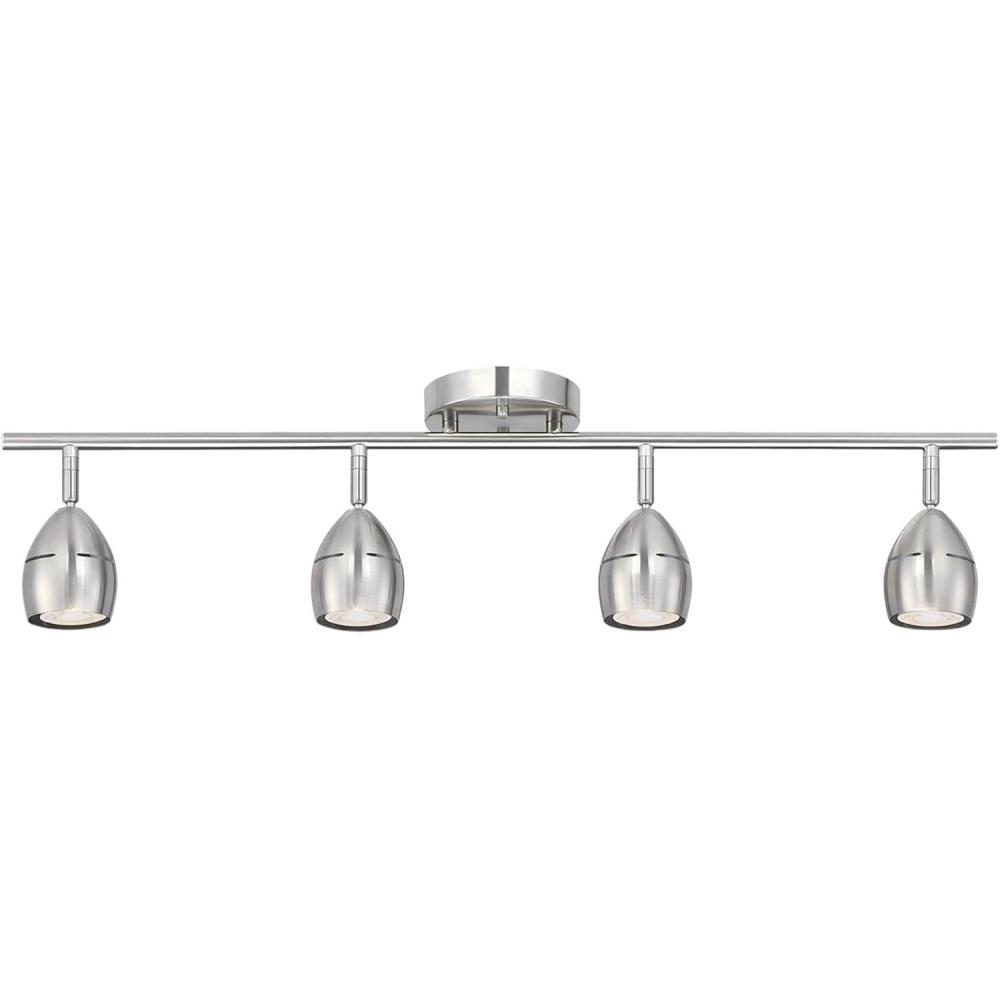 image:imageWestinghouse 6129500 Borgata Contemporary Four Light LED Track Light Kit Brushed Nickel Finish