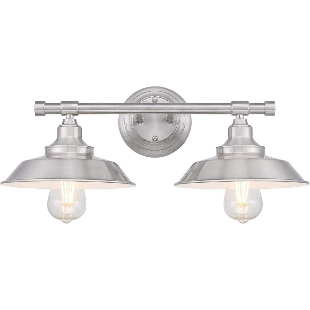 image:imageWestinghouse 6132900 Iron Hill VintageStyle Two Light LED Indoor Wall Fixture Oil Rubbed Bronze Finish with HighlightsBrushed Nickel