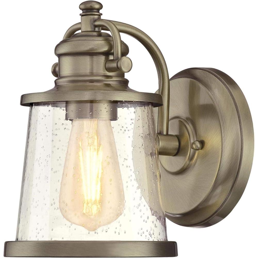 image:imageWestinghouse 6204000 Emma Jane OneLight Outdoor Wall Lantern 1Pack Amber BronzeAntique Brass