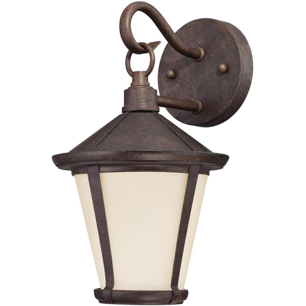 image:imageWestinghouse 6204100 Darcy OneLight LED Outdoor Wall Fixture Victorian Bronze Finish with Amber Frosted Glass