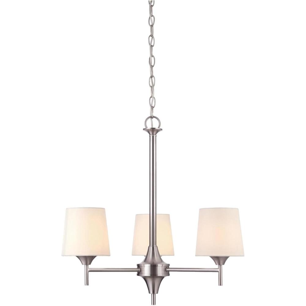 image:imageWestinghouse 6225700 Parker Mews TwoLight Indoor SemiFlush Ceiling Fixture NickelWhite3Light Chandelier