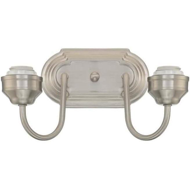 image:imageWestinghouse 6300500 Two Light Wall Fixture Brushed Nickel Finish