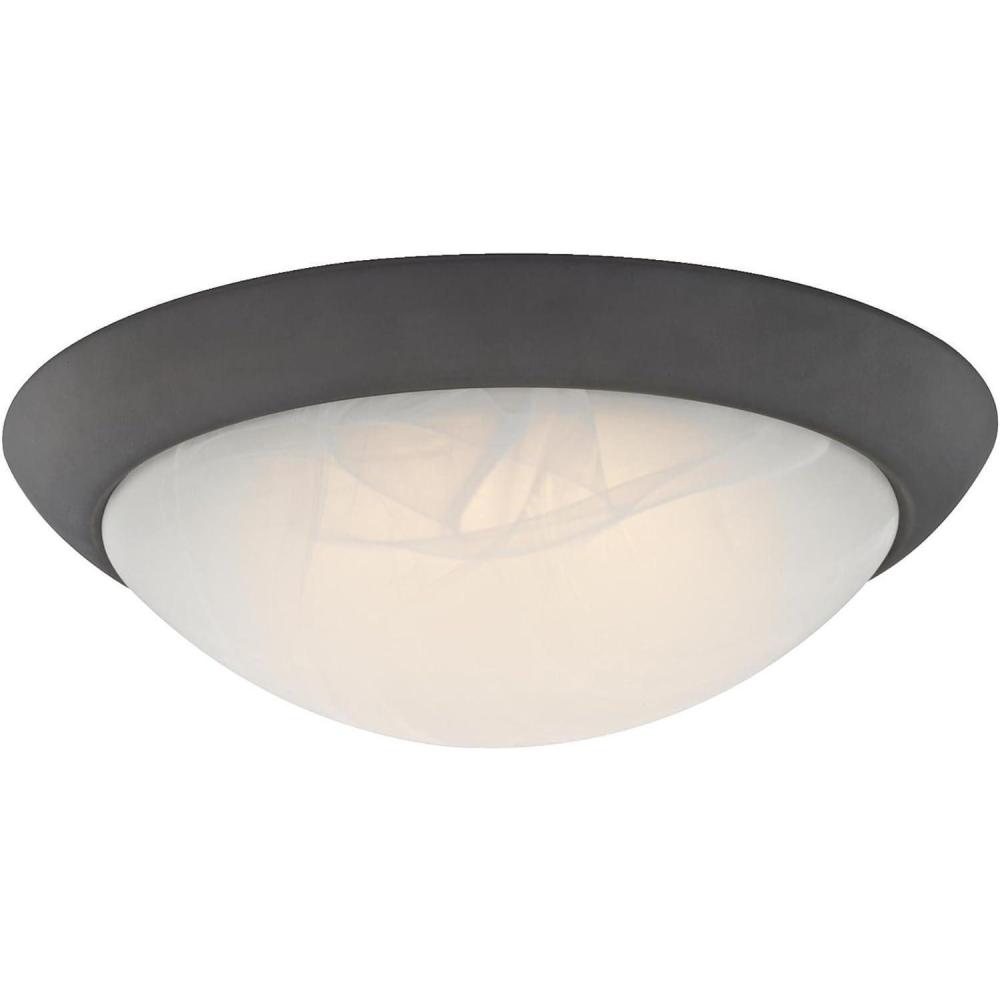 image:imageWestinghouse 6308800 11Inch LED Indoor Flush Mount Ceiling Fixture Brushed Nickel Finish with White Alabaster Glass 11 x 11 x 346OilRubbed Bronze