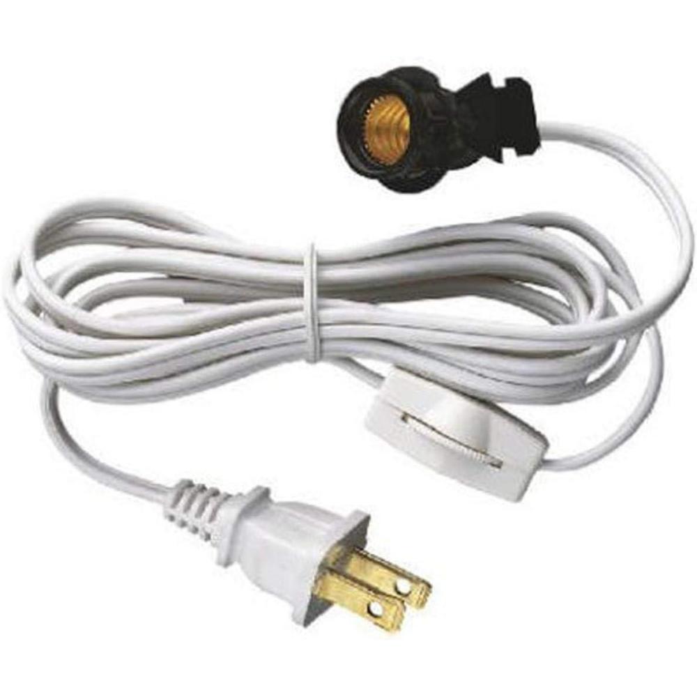 image:imageWestinghouse 70108 6Foot Cord Set with SnapIn Pigtail CandelabraBase Socket and Cord Switch White