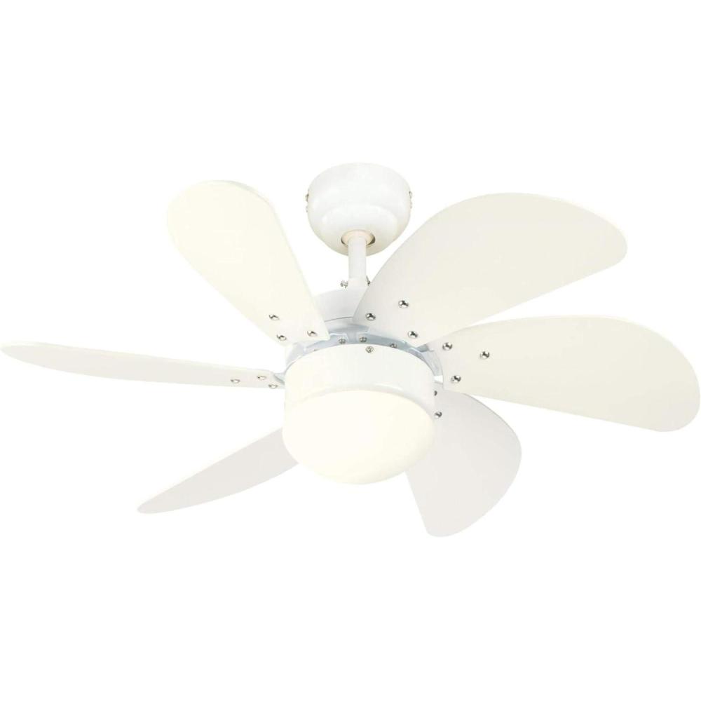 image:imageWestinghouse 7224000 Turbo Swirl Indoor Ceiling Fan with Light 30 Inch Brushed NickelWhite