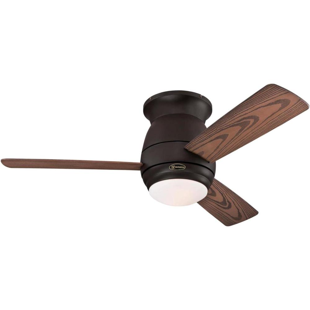 image:imageWestinghouse 74004B00 Contemporary Halley Smart WiFi Ceiling Fan Compatible with Amazon Alexa and Google Home with LED Light IndoorOutdoor 44 Inch BlackBronze Finish Frosted Opal GlassBlackBronze