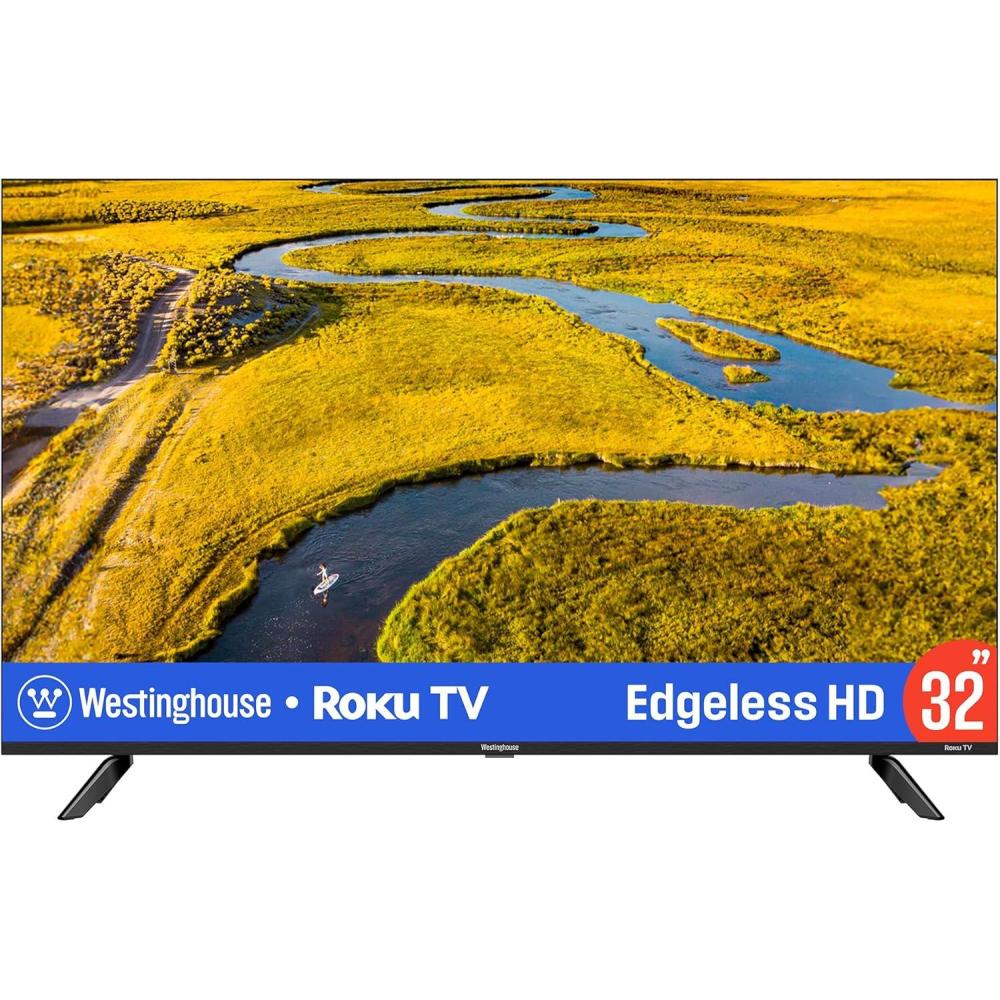 image:imageWestinghouse Edgeless Roku TV 32 Inch Smart Television LED HD wWiFi amp Mobile App Connectivity Flat Screen Compatible wApple AirPlay Alexa amp Google Assistant32 Inch Edgeless HD