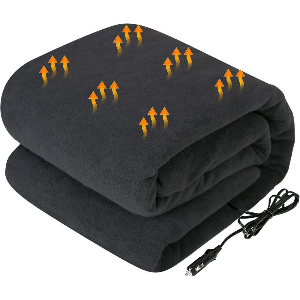 image:imageWestinghouse Heated Car Blanket 12Volt Electric Blanket for Car Truck SUV RV Portable Heated Throw for Camping Red Buffalo Plaid 59 x 43Charcoal
