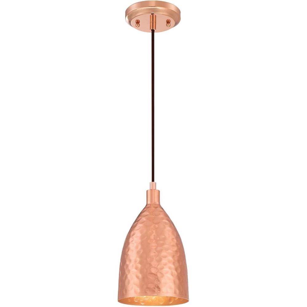 image:imageWestinghouse Lighting 6105400 OneLight Indoor Mini Pendant Hammered Copper FinishBronze