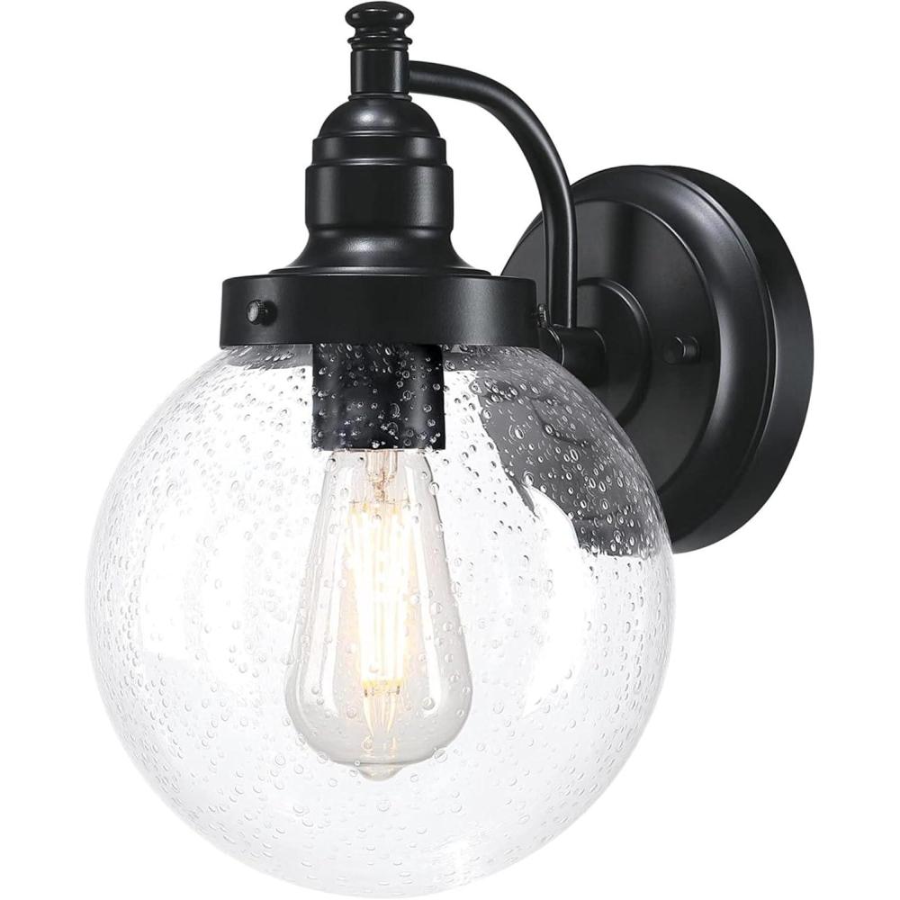 image:imageWestinghouse Lighting 6121400 Eddystone Traditional One Light Outdoor Wall Fixture with Dusk to Dawn Sensor Matte Black Finish White Opal GlassMatte Black