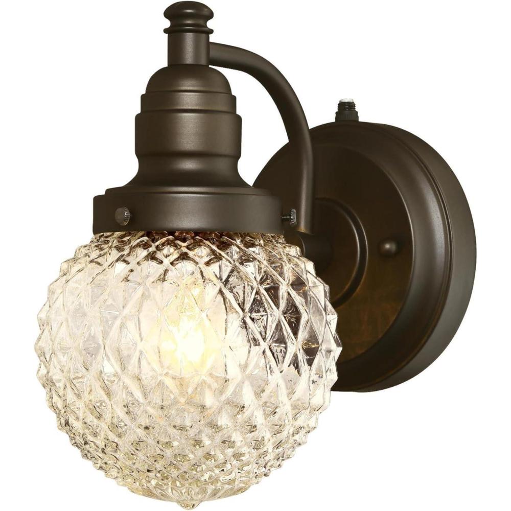 image:imageWestinghouse Lighting 6121400 Eddystone Traditional One Light Outdoor Wall Fixture with Dusk to Dawn Sensor Matte Black Finish White Opal GlassOilRubbed Bronze