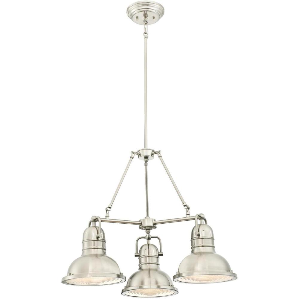 image:imageWestinghouse Lighting 6333900 Boswell ThreeLight Indoor Chandelier Brushed Nickel Finish with Prismatic LensBrushed Nickel