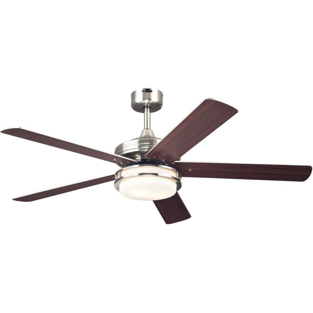 image:imageWestinghouse Lighting 7209100 Transitional Castle LED 52 inch Brushed Nickel Indoor Ceiling Fan LED Light Kit with Opal Frosted GlassWith LED Bulbs