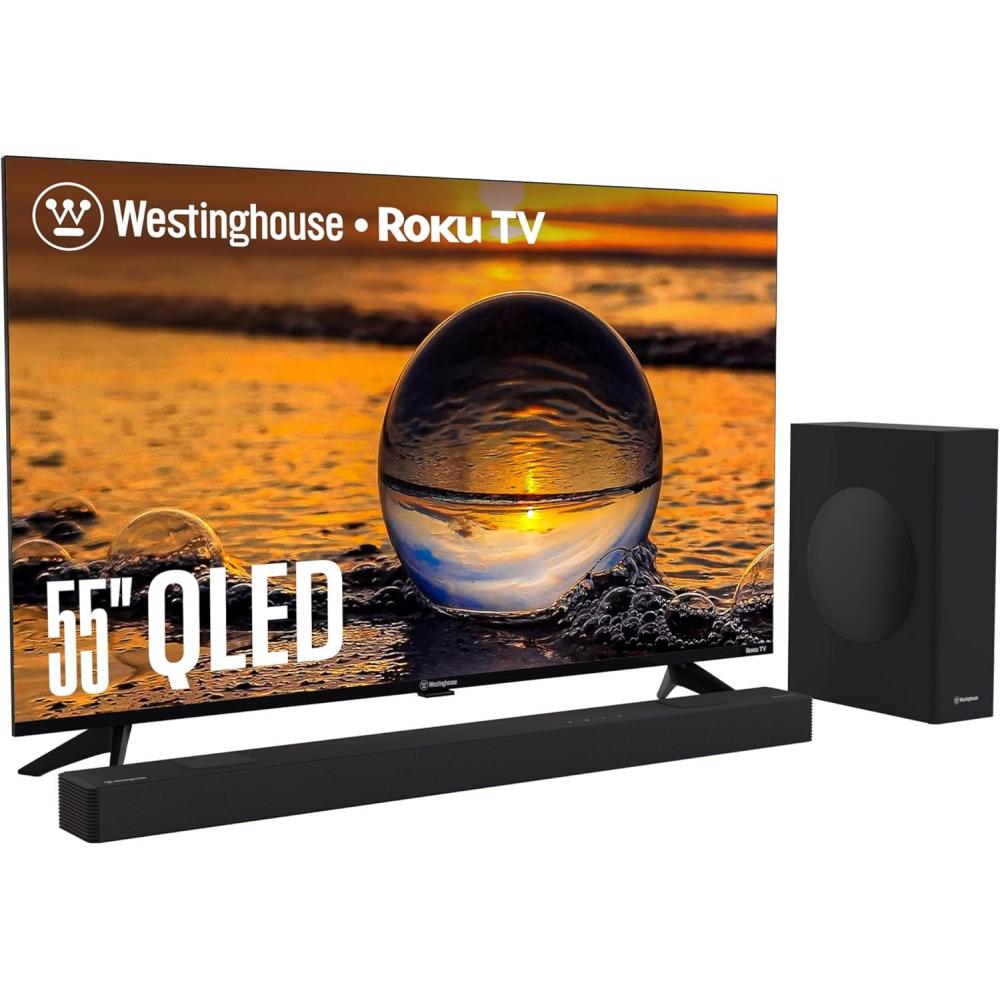image:imageWestinghouse QLED 55 Inch TV and 512 Soundbar with Subwoofer