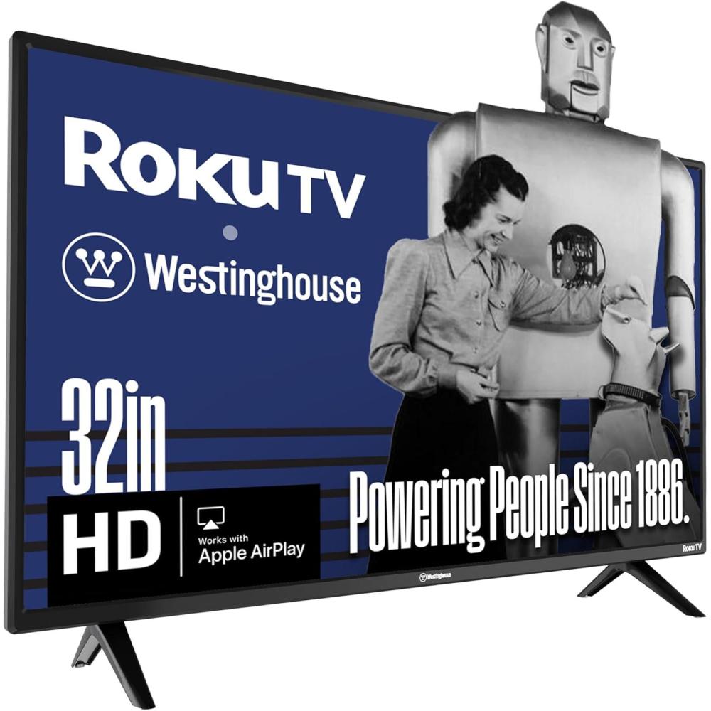image:imageWestinghouse Roku TV 32 Inch Smart TV HD Television with WiFi Connectivity and Mobile App Flat Screen Bluetooth Compatible with Apple AirPlay Alexa and Google Assistant32 Inch