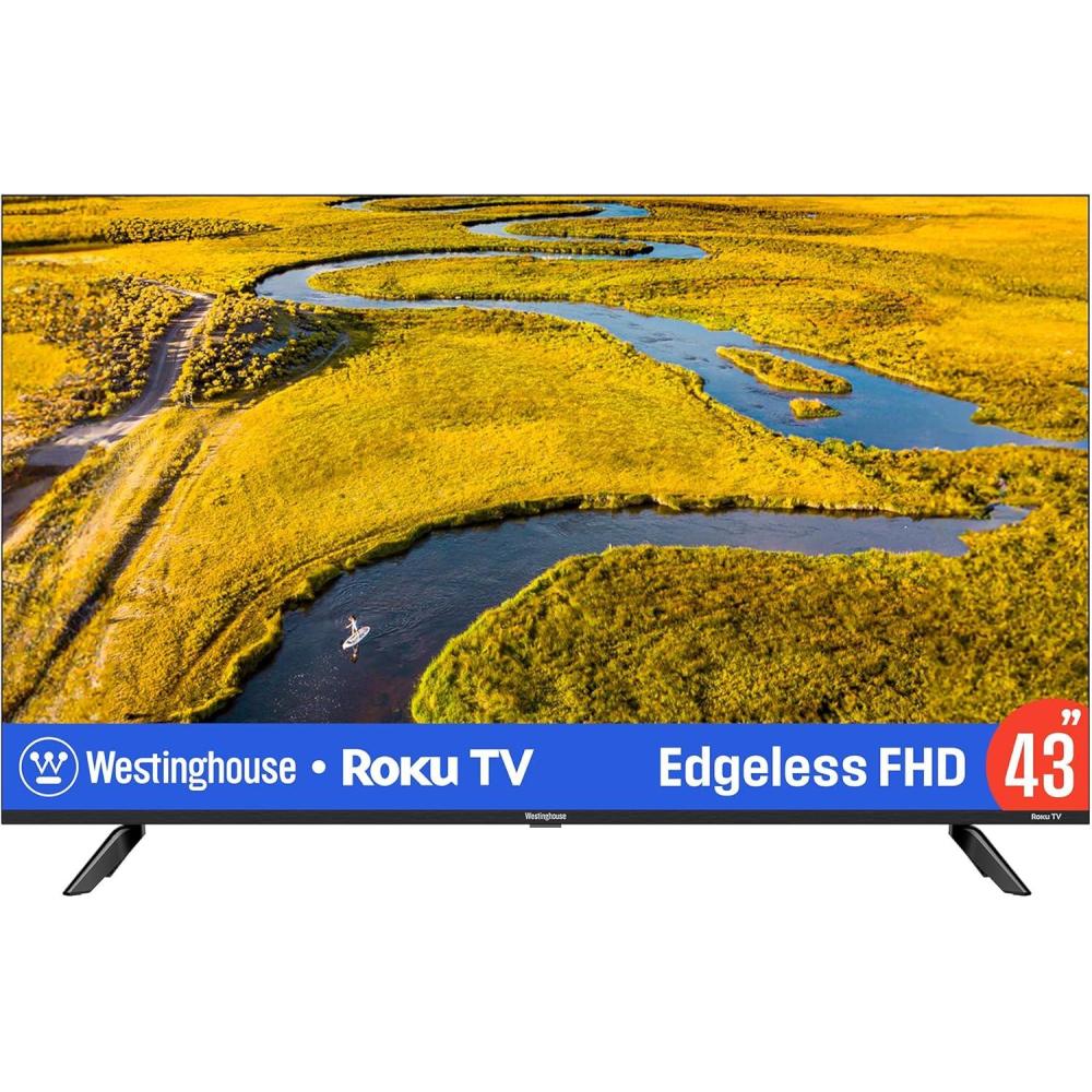 image:imageWestinghouse Roku TV 40 Inch Smart TV FHD QLED Television wDolby Digital WiFi amp Mobile App Connectivity Flat Screen Bluetooth Compatible wApple AirPlay Alexa amp Google Assistant43 Inch Edgeless 1080P
