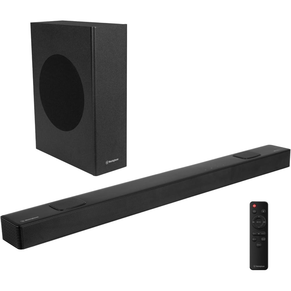 image:imageWestinghouse Sound Bar for Smart TV 20 Compact Soundbar with Dolby Atmos and Digital Plus 120W Surround Sound System for TV Home Theater Audio eArc HDMI Bluetooth Roku TV Ready512 Channel Soundbar with Subwoofer