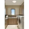 6106600 11-Inch LED Indoor Flush Mount Ceiling Fixture, White Finish with White Alabaster Glass