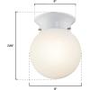 6107000 5-13/16-Inch LED Indoor Flush Mount Ceiling Fixture, White Finish with White Opal Glass Globe(White)