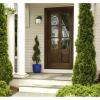6107500 One-Light Dimmable LED Outdoor Wall Fixture, Textured Black Finish with Frosted Glass