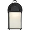 6107500 One-Light Dimmable LED Outdoor Wall Fixture, Textured Black Finish with Frosted Glass