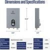 Westinghouse 11kW 240V Tankless Water Heater Electric, Up to 2.6 GPM Instant Hot Water Heater, 1-3 Point of Use Hot Water, Wi-Fi Enabled, APOLO-11k(Instant-14kW)