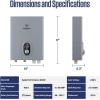 Westinghouse 11kW 240V Tankless Water Heater Electric, Up to 2.6 GPM Instant Hot Water Heater, 1-3 Point of Use Hot Water, Wi-Fi Enabled, APOLO-11k(Instant-24kW)