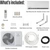 Westinghouse 18,000 BTU, 230V, 17 SEER2 Ductless Mini Split AC/Heating System Inverter Heat Pump with 15ft Installation Kit, White