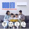 Westinghouse 18,000 BTU, 230V, 17 SEER2 Ductless Mini Split AC/Heating System Inverter Heat Pump with 15ft Installation Kit, White
