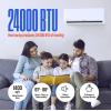 Westinghouse 24,000 BTU, 230V, 16.5 SEER2 Ductless Mini Split AC/Heating System Inverter Heat Pump with 15ft Installation Kit, White