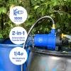 Westinghouse 2-In-1 Utility Pump 1/4 HP, Submersible Water Transfer Sump Pump/Pool Draining, Flooded Basement, 10 Ft power cord, Includes 5ft Gardon Hose & Suction Strainer