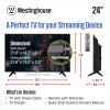 Westinghouse 32 Inch TV, HD LED Small Flat Screen Non-Smart Television, Works with Fire Stick, Roku, Apple TV, TiVo, Xumo, and Streaming Devices(24 Inch)