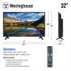 Westinghouse 32 Inch TV with DVD Player Built in, HD LED Small Flat Screen Non-Smart Television DVD Combo, RV Camper, Works with Fire Stick, Roku, Apple TV, TiVo, Xumo, and Streaming Devices.(32 Inch)