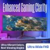 Westinghouse 34 Inch Curved Ultrawide Gaming Monitor, 180Hz, 1 ms, AMD FreeSync Support, Low Motion Blur, 1500R Curve, 3440 x 1440, for PC Games with Built in Speakers, 2X DisplayPort, 2X HDMI(49 Inch (2024 Model))