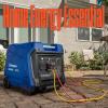 Westinghouse 5000 Peak Watt Super Quiet Portable Inverter Generator, Wheel & Handle Kit, RV Ready 30A Outlet, Gas Powered, CO Sensor, Parallel Capable,Blue(5000 Watts – Gas Only – Recoil Start)