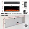 Westinghouse 50inch Electric Fireplace, Realistic Flame&Log Set, Compatible with Alexa & Google Home, Wall Mount or Recessed, 24 Hour Timer, Color Changing Flames, 750W/1500W Indoor Heater (50inch)(50inch)