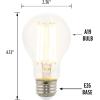 Westinghouse 5316500 6.5 Watt (60 Watt Equivalent) A19 Dimmable Clear Filament LED Light Bulb, Medium Base, Single(10w 3000k Clear)