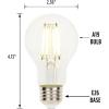 Westinghouse 5316500 6.5 Watt (60 Watt Equivalent) A19 Dimmable Clear Filament LED Light Bulb, Medium Base, Single(6.5w 3000k Clear)