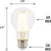 Westinghouse 5316500 6.5 Watt (60 Watt Equivalent) A19 Dimmable Clear Filament LED Light Bulb, Medium Base, Single(8w 2700k Clear)