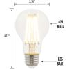 Westinghouse 5316500 6.5 Watt (60 Watt Equivalent) A19 Dimmable Clear Filament LED Light Bulb, Medium Base, Single(8w 3000k Clear)