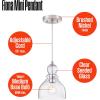 Westinghouse 6100800 Fiona Pendant, 1-Light, Oil Rubbed Bronze(Brushed Nickel)