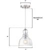 Westinghouse 6100800 Fiona Pendant, 1-Light, Oil Rubbed Bronze(Brushed Nickel)
