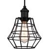 Westinghouse 6105300 Nathaniel One-Light Indoor Mini Pendant, Matte Black Finish with Angled Bell Cage Shade, Oil-Rubbed Bronze(Oil-Rubbed Bronze)