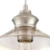 Westinghouse 6106500 One-Light Indoor Mini Pendant, Brushed Nickel Finish with Clear Glass, White