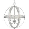 Westinghouse 6110400 Stella Mira Three-Light Pendant, Antique Ash(Brushed Nickel)