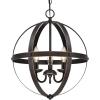 Westinghouse 6110400 Stella Mira Three-Light Pendant, Antique Ash(Oil-Rubbed Bronze)