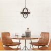 Westinghouse 6110400 Stella Mira Three-Light Pendant, Antique Ash(Walnut and Brushed Nickel)