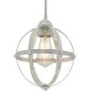 Westinghouse 6110700 Stella Mira Vintage One-Light Indoor Mini Pendant Light Antique Ash Finish, Brushed Nickel(Antique Ash and Brushed Nickel)